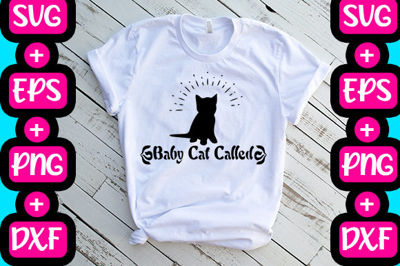 Baby Cat Called Graphic for T-Shirt Designs