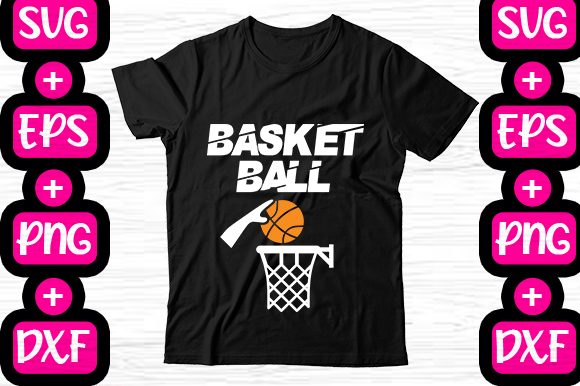 Basketball Text Design Graphics for T-Shirt Crafting