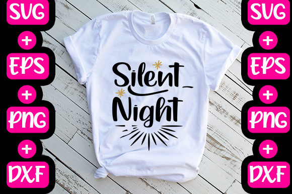 Christmas -Silent Night Graphics for T-Shirt Designs