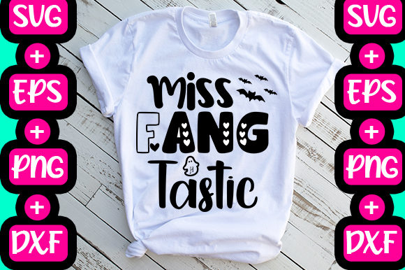 Miss Fang Tastic Graphics for T-Shirt Designs